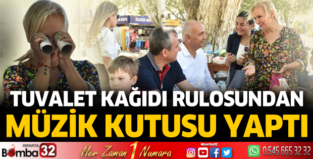 Tuvalet kağıdı rulosundan müzik kutusu yaptılar