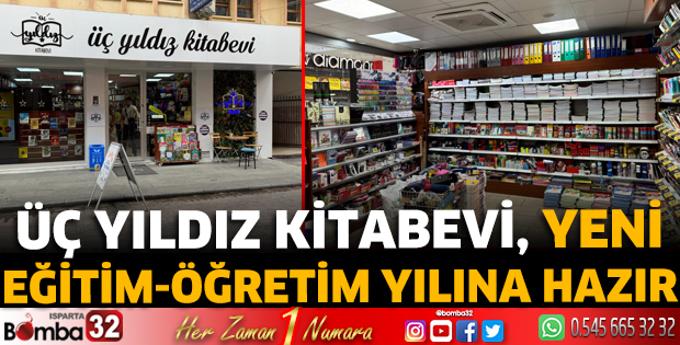 Üç yıldız kitabevi, yeni eğitim-öğretim yılına hazır