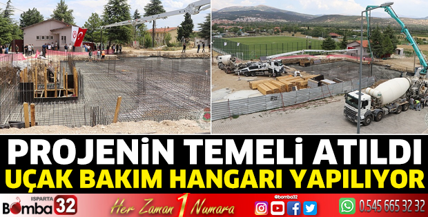 Uçak bakım hangarı yapılıyor