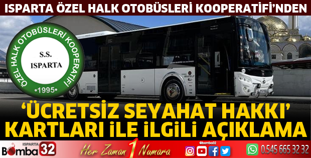 Ücretsiz seyahat hakkı kartları açıklaması