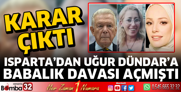 Uğur Dündar'a babalık davasında karar çıktı