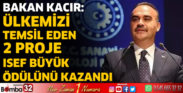 Ülkemizi temsil eden 2 proje ISEF büyük ödülünü kazandı