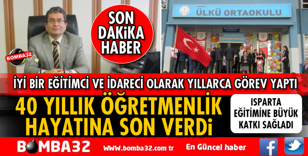 ÜLKÜ ORTAOKULU MÜDÜRÜ HALİL YURTERİ EMEKLİLİĞE AYRILDI