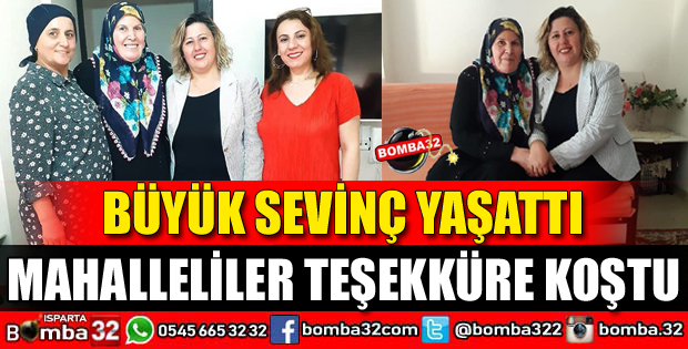 ÜMMÜ TEYZEYE MUHTAR VE MAHALLELİ TEŞEKKÜRE KOŞTU