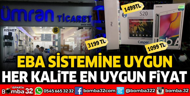 ÜMRAN TİCARET'TE EBA SİSTEMİNE UYGUN HER KALİTE UYGUN FİYAT