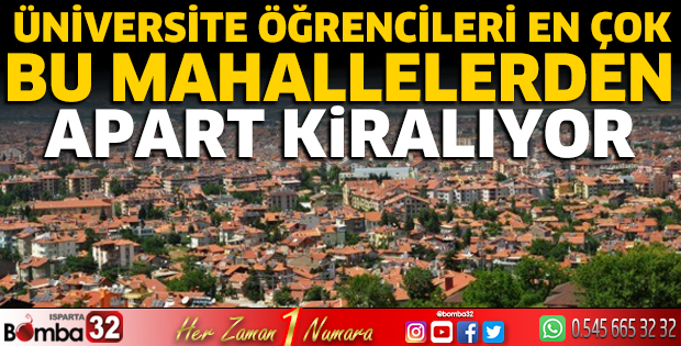 Üniversite öğrencileri en çok bu mahallelerden apart kiralıyor 