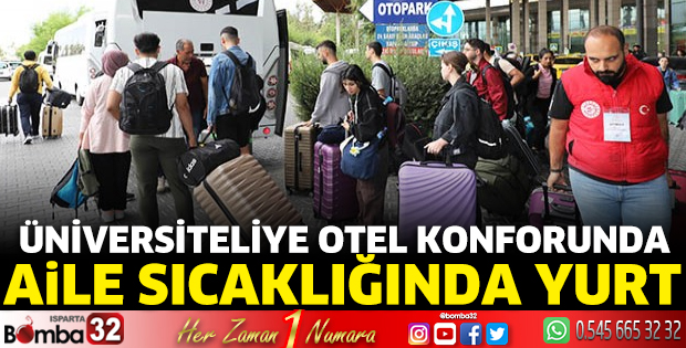 Üniversiteliye otel konforunda, aile sıcaklığında yurt