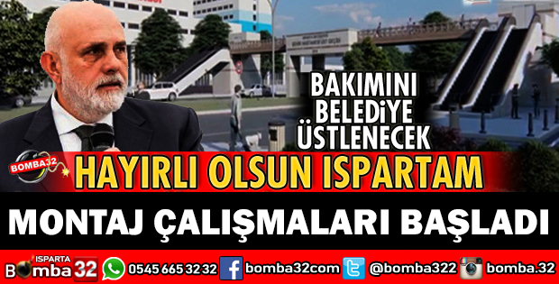ÜST GEÇİT MONTAJ ÇALIŞMALARI BAŞLADI
