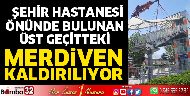 Üst geçite yürüyen merdiven yapılacak