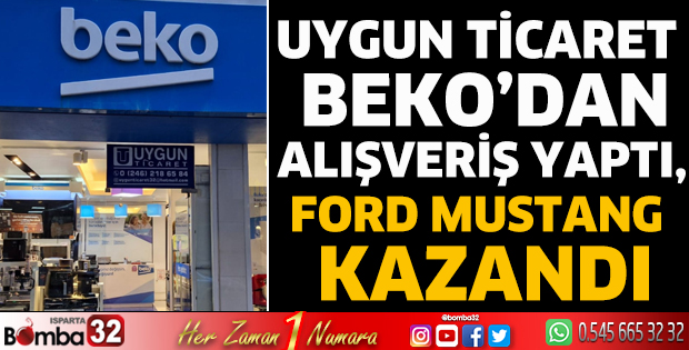 Uygun Ticaret Beko’dan Alışveriş Yaptı, Ford Mustang Kazandı