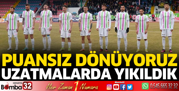 Uzatmalarda yıkıldık