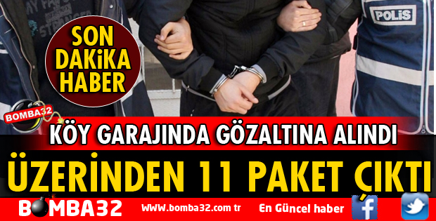 ÜZERİNDE 11 PAKET EROİN İLE YAKALANDI