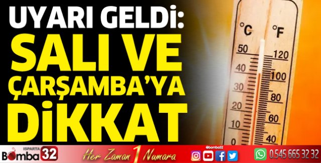 Uzmanlardan Salı ve Çarşamba uyarısı