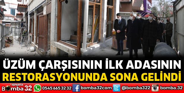Üzüm Çarşısının ilk adasının restorasyonunda sona gelindi