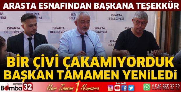 Üzüm Pazarı esnafından başkana teşekkür