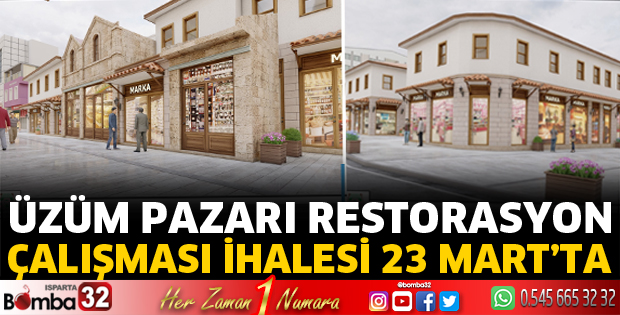 Üzüm Pazarı restorasyon çalışması ihalesi 23 Mart’ta