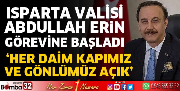 Vali Abdullah Erin görevine başladı