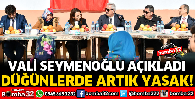 VALİ AÇIKLADI, DÜĞÜNLERDE ARTIK YASAK