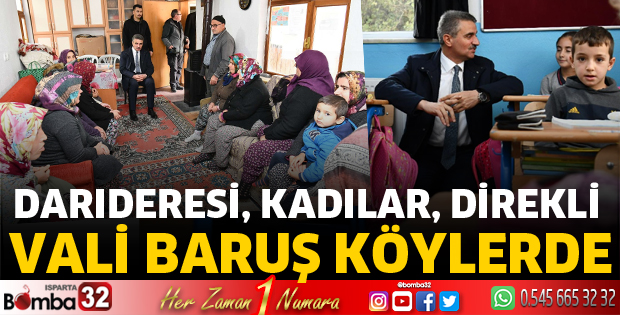 Vali Baruş köyleri geziyor
