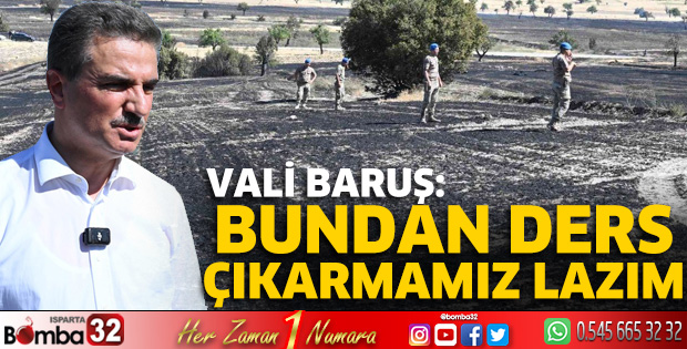 Vali Baruş yangın ile ilgili açıklamalarda bulundu