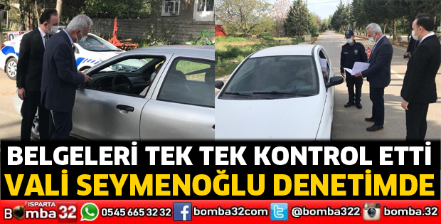 Vali denetimlere katıldı
