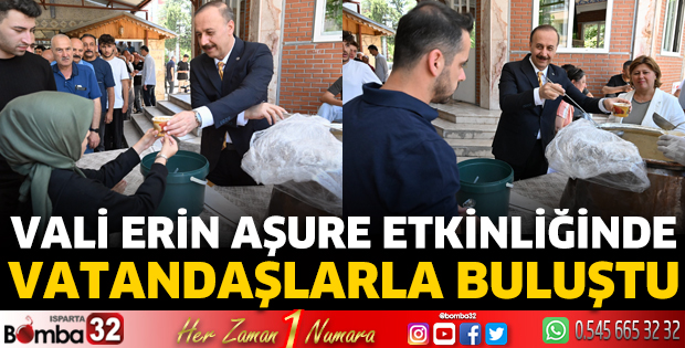 Vali Erin Aşure Etkinliğinde Vatandaşlarla Buluştu