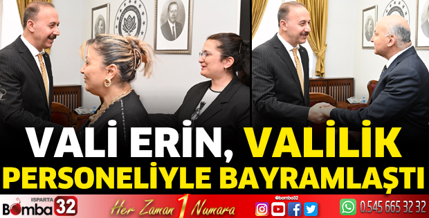Vali Erin, valilik personeliyle bayramlaştı