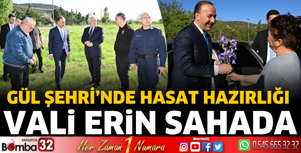 Vali Erin’den Güneykent’e gül hasadı öncesi ziyaret