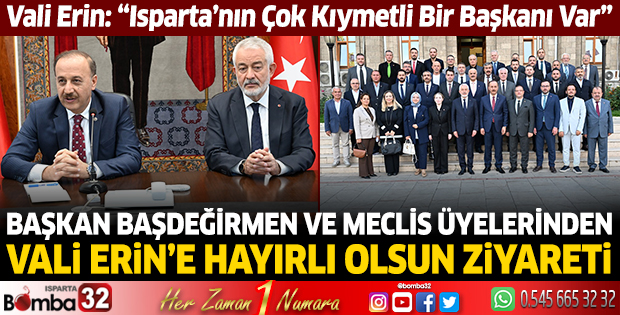 Vali Erin'e Başkan Başdeğirmen ve meclis üyelerinden ziyaret