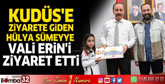 Vali Erin'e Mescid-i Aksa'nın tablosunu hediye etti