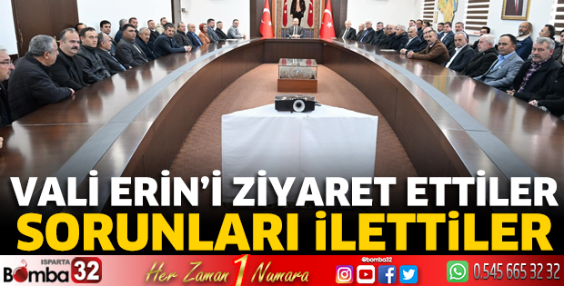 Vali Erin'i ziyaret ettiler