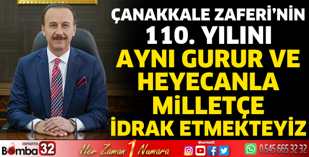 Vali Erin'in 18 Mart mesajı