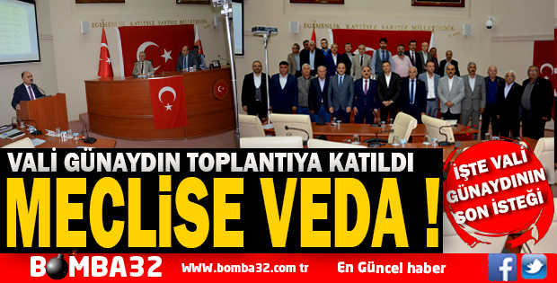 VALİ GÜNAYDIN BÖYLE VEDA ETTİ 
