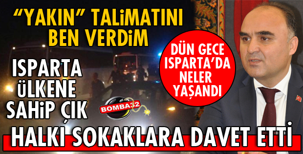 VALİ GÜNAYDIN, ISPARTA HALKINA TEŞEKKÜR ETTİ