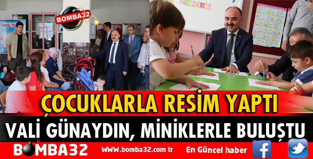 VALİ GÜNAYDIN MİNİK ÖĞRENCİLERLE BULUŞTU