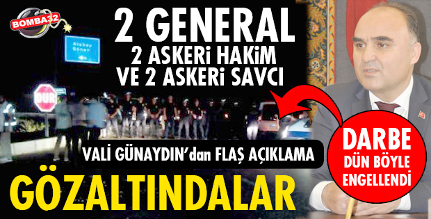 VALİ GÜNAYDIN'DAN GÖZALTILAR İLE İLGİLİ AÇIKLAMA