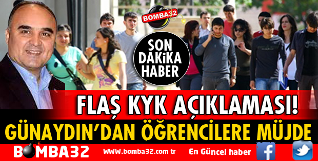 VALİ GÜNAYDIN'DAN ÜNİVERSİTE ÖĞRENCİLERİNE MÜJDE!