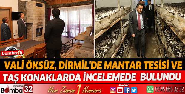 Vali Öksüz, Dirmil'de  incelemelerde bulundu
