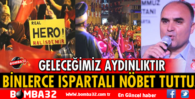 VALİ ŞEHMUS  GÜNAYDIN DEMOKRASİ NÖBETİ'NDE KONUŞTU