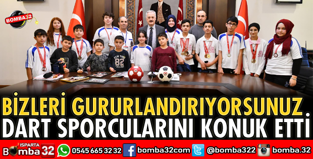 VALİ SEYMENOĞLU DART SPORCULARINI KONUK ETTİ