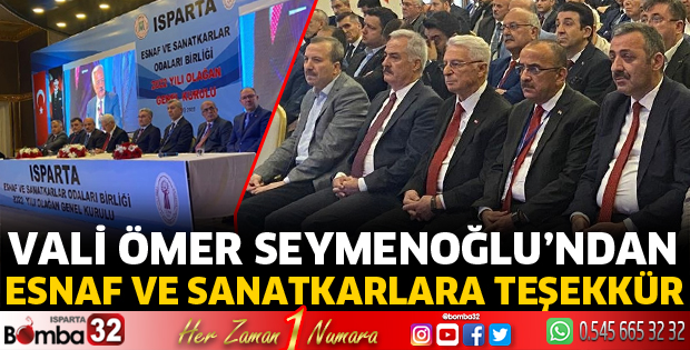 Vali Seymenoğlu Esnaf ve Sanatkarlara teşekkür