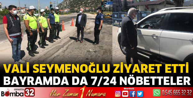 Vali Seymenoğlu trafik uygulama noktalarını ziyaret etti