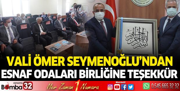 Vali Seymenoğlu'ndan Esnaf Odaları Birliğine teşekkür 