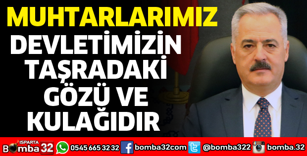 VALİ SEYMENOĞLU'NDAN MUHTARLAR GÜNÜ MESAJI