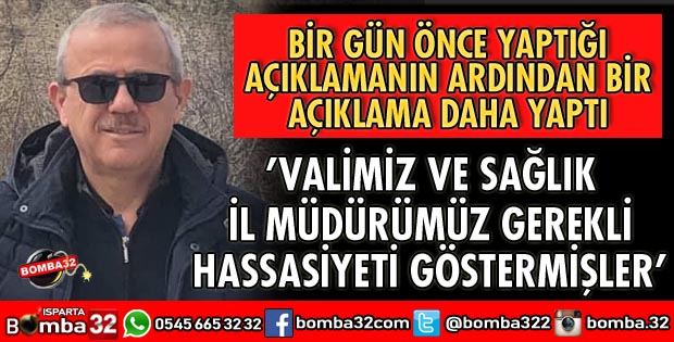 VALİ VE SAĞLIK İL MÜDÜRÜNE TEŞEKKÜR ETTİ