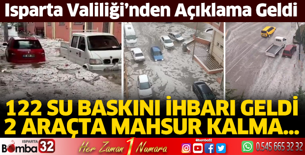 Valilikten sel ve su baskınları açıklaması