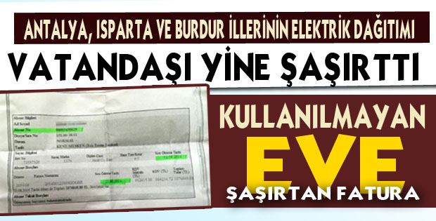 VATANDAŞA FATURA ŞOKU !