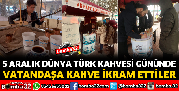 VATANDAŞA TÜRK KAHVESİ İKRAM ETTİLER