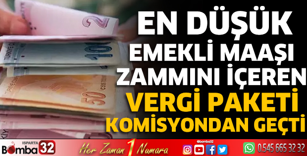 Vergi paketi komisyondan geçti