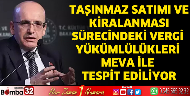 Vergi yükümlülükleri MEVA ile tespit ediliyor